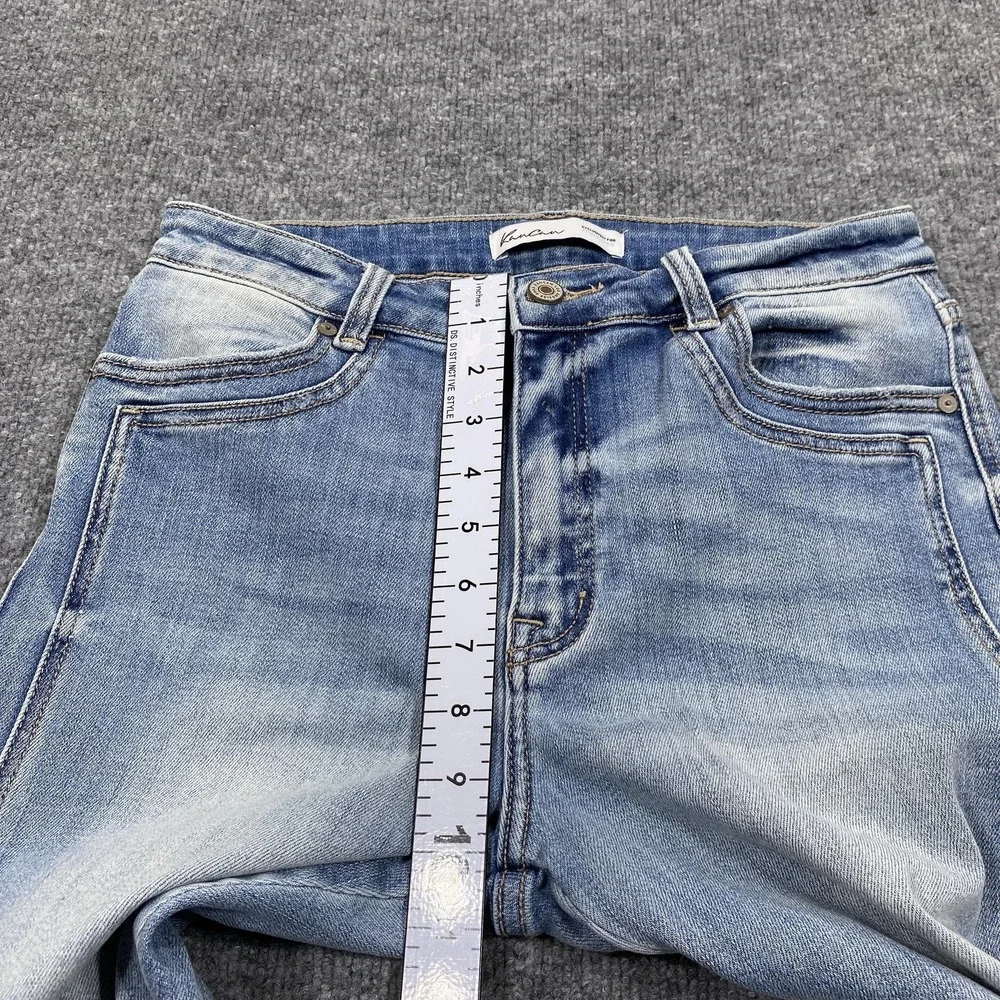 KanCan Jeans Womens 28 Blue Light Wash Cropped Relaxed Stretch Mid Rise Denim